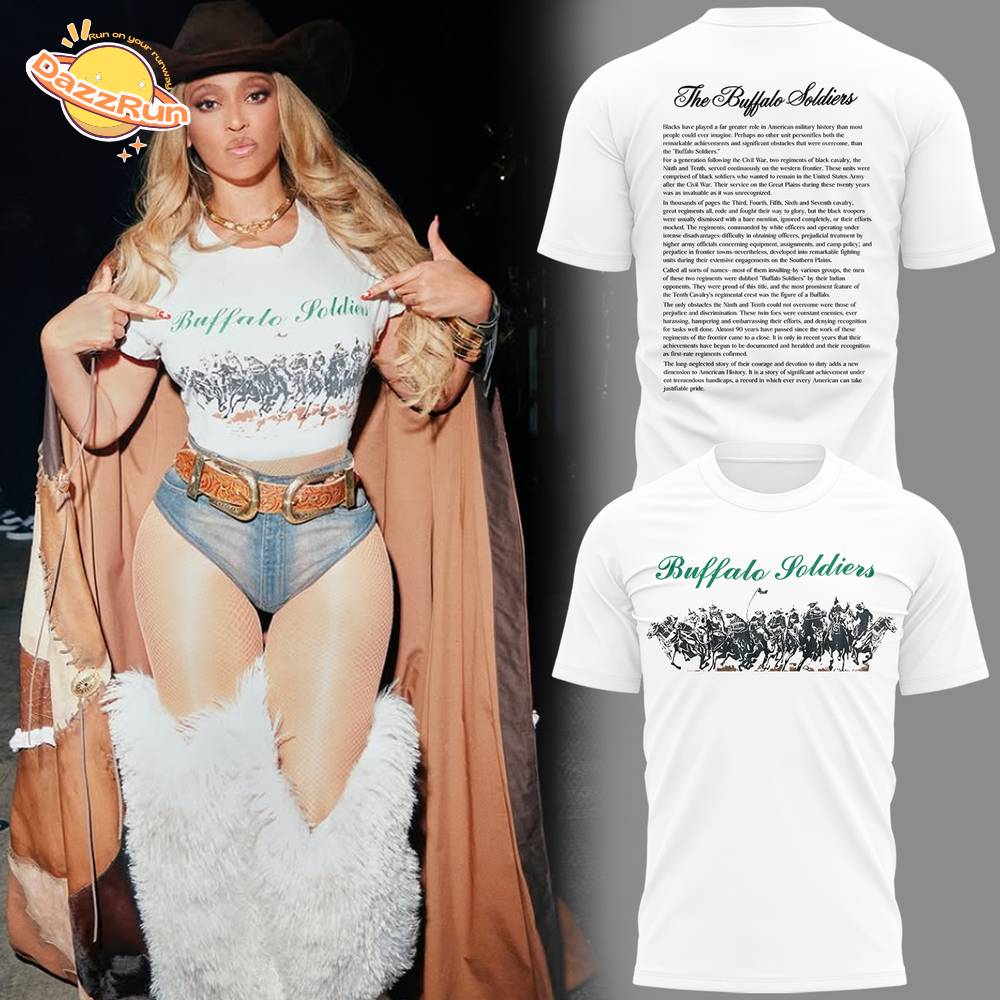 Limited Edition Beyoncé Wearing Buffalo Soldier 2025 Tshirt Limited Edition Beyoncé Wearing Buffalo Soldier 2025 Tshirt