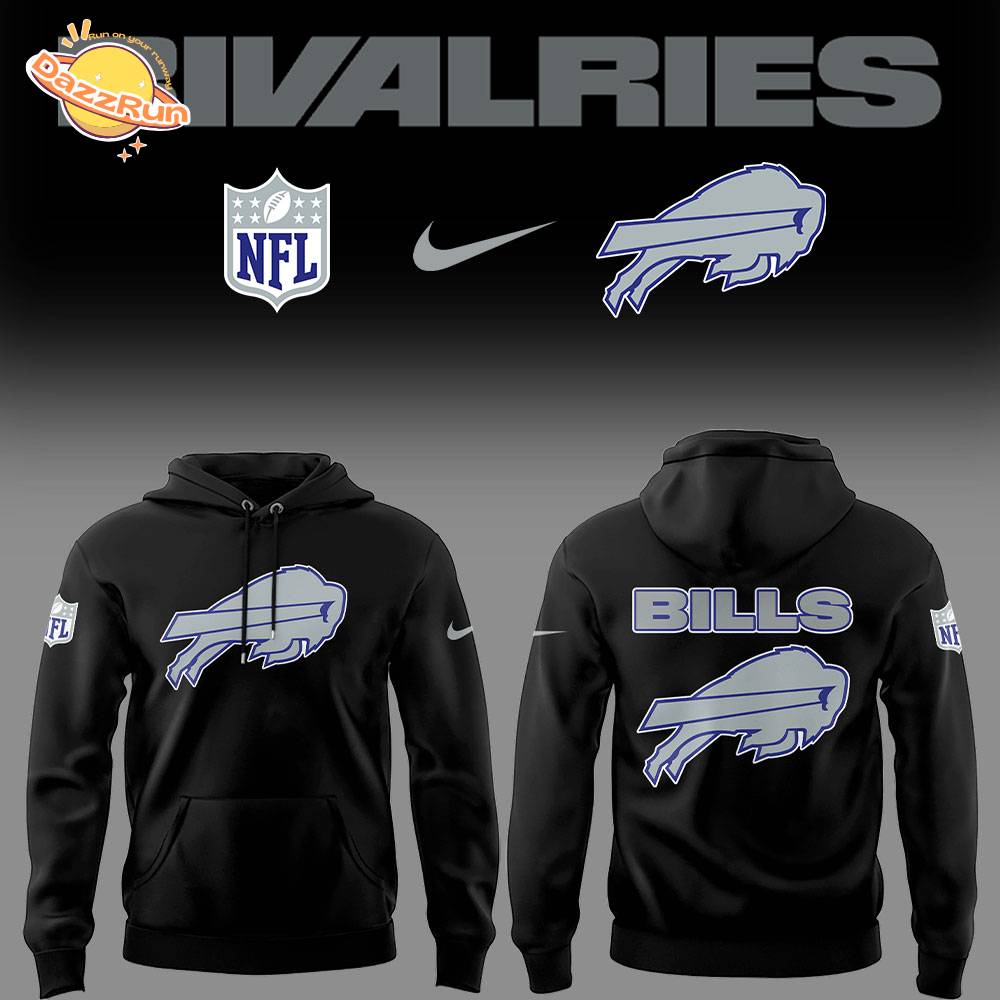 Limited Edition Bills Football Rivalries Teaser Logo Black Hoodie Limited Edition Bills Football Rivalries Teaser Logo Black Hoodie