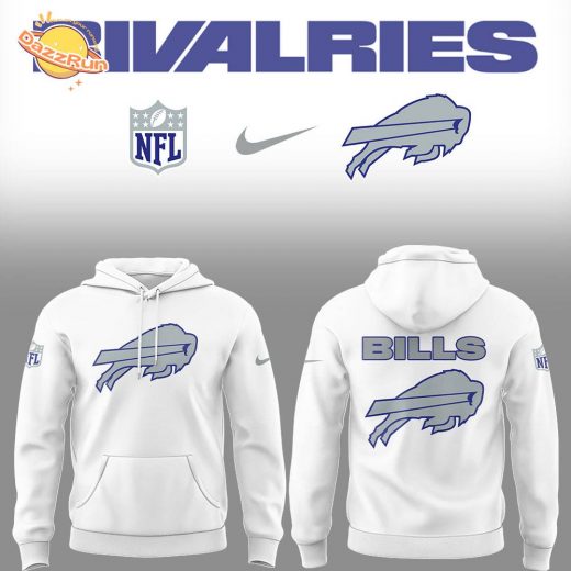Limited Edition Bills Football Rivalries Teaser Logo White Hoodie