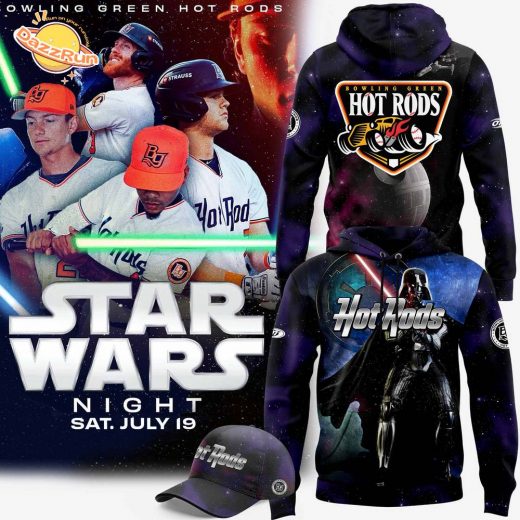 Limited Edition Bowling Green Hot Rods x Star Wars Night Hoodie 2025