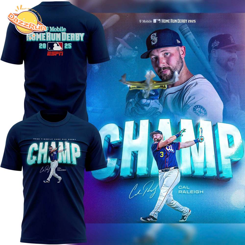 Limited Edition Cal Raleigh Home Run Derby Champ T-shirt. Limited Edition Cal Raleigh Home Run Derby Champ T-shirt.