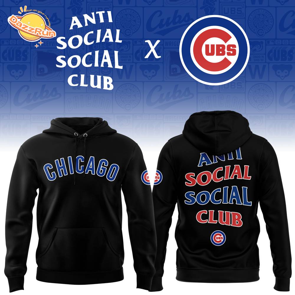 Limited Edition Chicago Cubs x AntiSocialSocialClub hoodie 2025 Limited Edition Chicago Cubs x AntiSocialSocialClub hoodie 2025