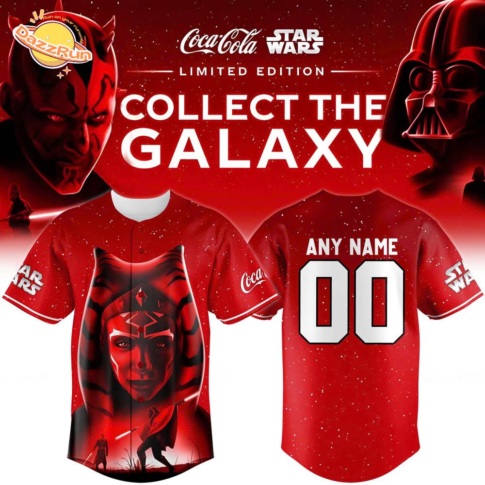 Limited Edition Coca‑Cola X Star Wars Collect Galaxy 2025 Baseball Jersey Limited Edition Coca‑Cola X Star Wars Collect Galaxy 2025 Baseball Jersey