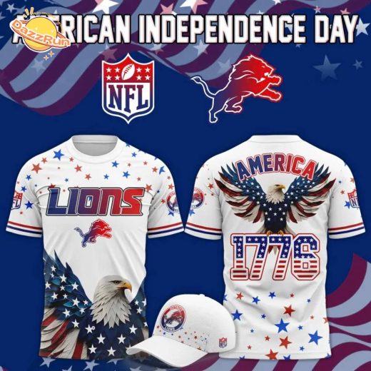Limited Edition Detroit Lions Independence Day 2025 Tshirt