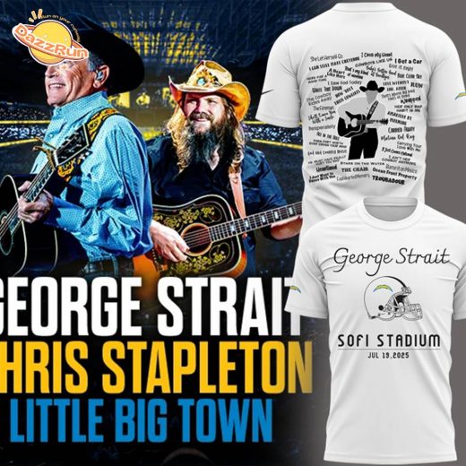 Limited Edition George Strait x Los Angeles Chargers 2025 White T-Shirt