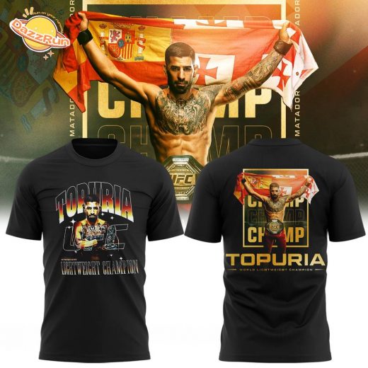 Limited Edition Ilia Topuria UFC World Men’s Lightweight Champion 2025 Tshirt