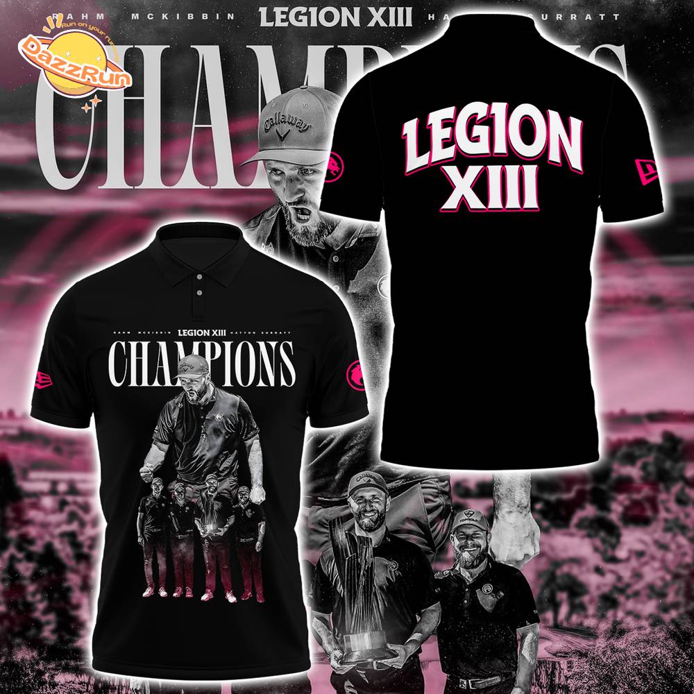 Limited Edition Legion Back-To-Back Champions Black PoloShirt Limited Edition Legion Back-To-Back Champions Black PoloShirt