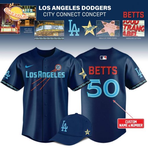 Limited Edition Los Angeles Dodgers 2025 New City Connect Custom Name And Number Jersey