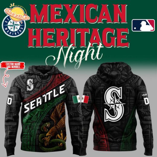 Limited Edition Mariners Baseball Mexican Heritage Night Black Hoodie