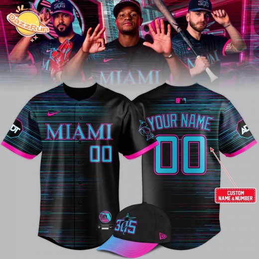 Limited Edition Miami Marlins New City Connect Custom Name And Number Jersey