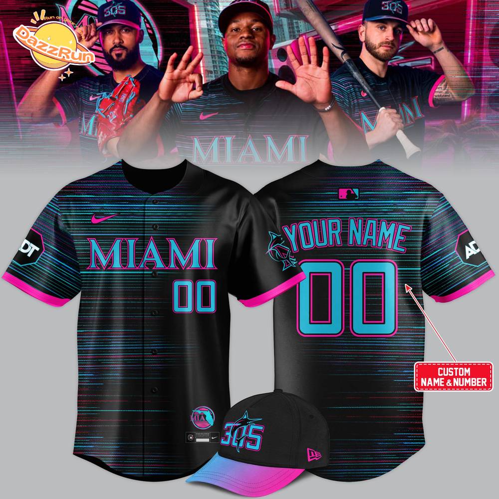 Limited Edition Miami Marlins New City Connect Custom Name And Number Jersey Limited Edition Miami Marlins New City Connect Custom Name And Number Jersey