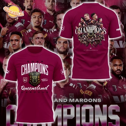 Limited Edition Queensland Maroons Champion 2025 Red Tshirt