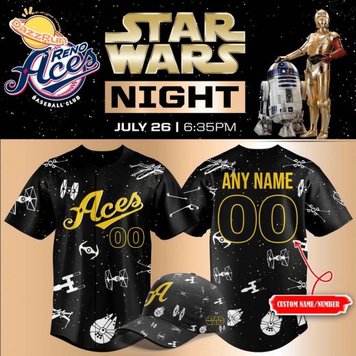 Limited Edition Reno Aces x Star Wars Night 2025 Baseball Jersey