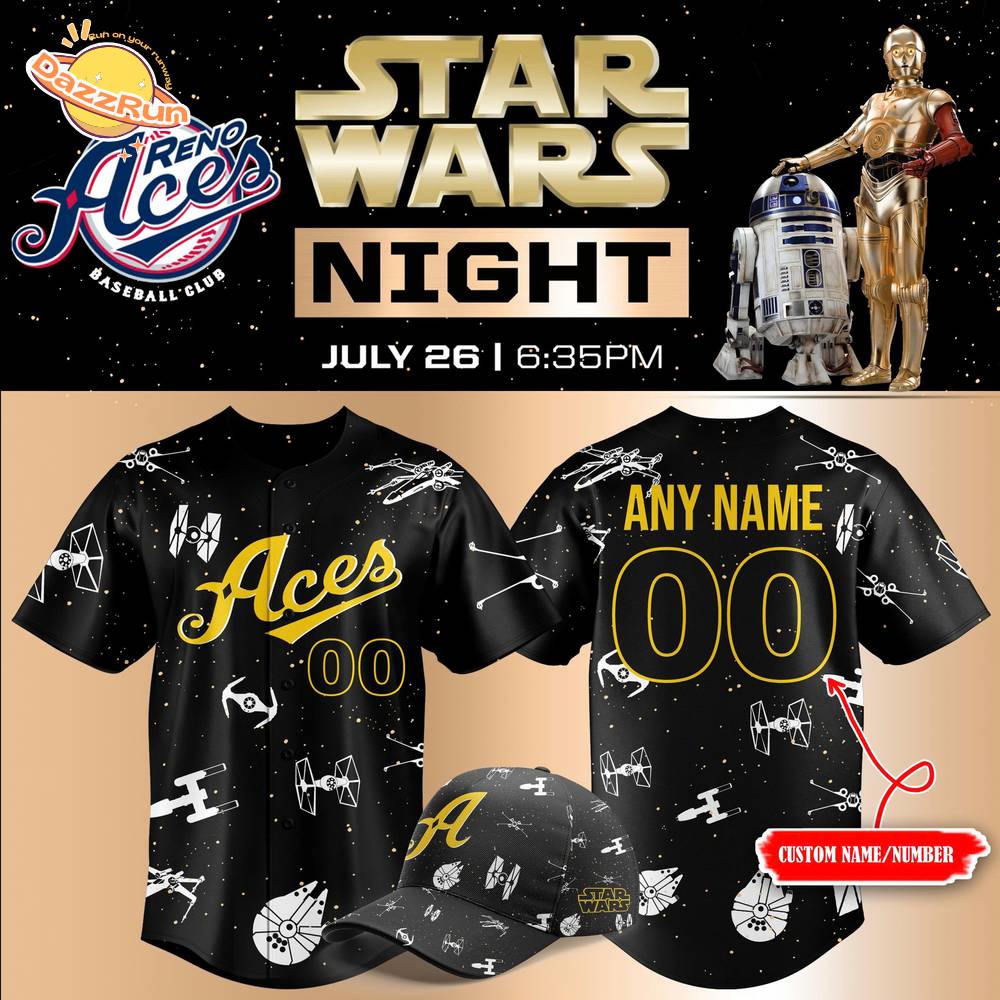 Limited Edition Reno Aces x Star Wars Night 2025 Baseball Jersey Limited Edition Reno Aces x Star Wars Night 2025 Baseball Jersey