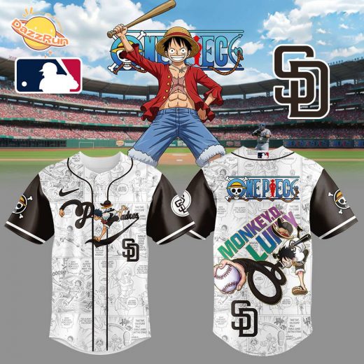 Limited Edition S.D Padres Straw Hat Luffy Jersey