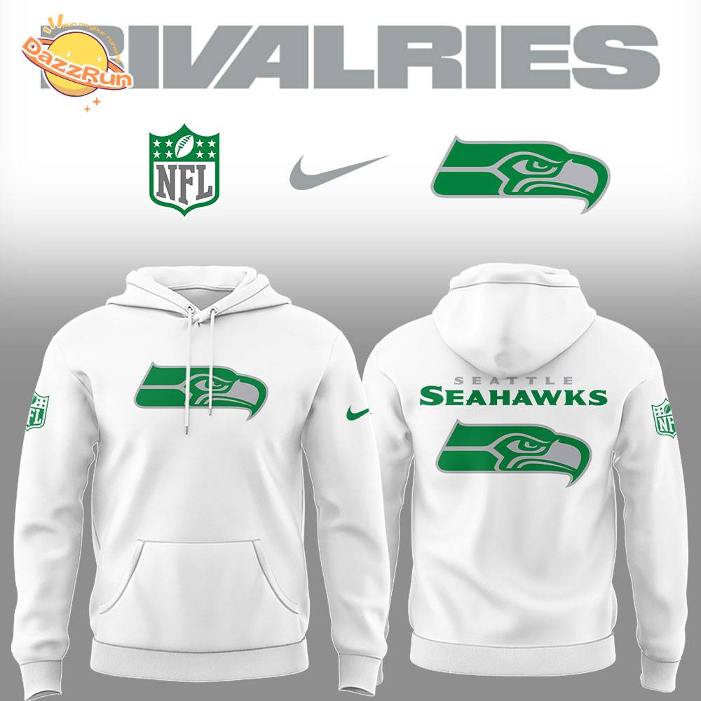 Limited Edition Seahawks Football Rivalries Teaser Logo White Hoodie Limited Edition Seahawks Football Rivalries Teaser Logo White Hoodie