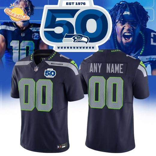Limited Edition Seattle Seahawks 50th anniversary Football Jerseys