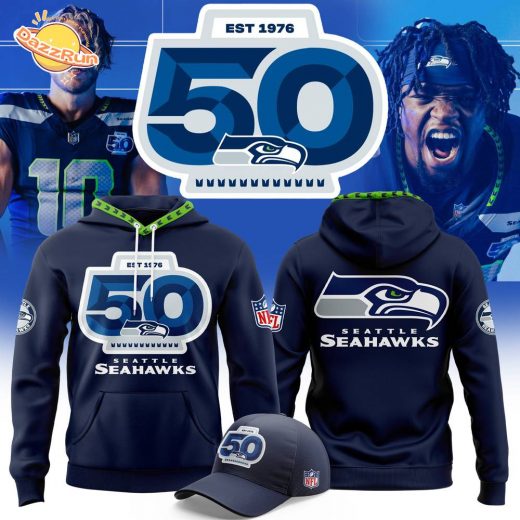 Limited Edition Seattle Seahawks 50th anniversary Hoodie