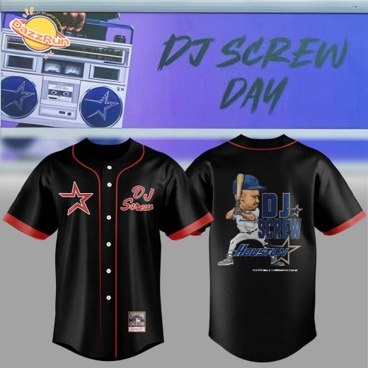 Limited Edition The Astros x DJ Screw collection Black V2 Jersey