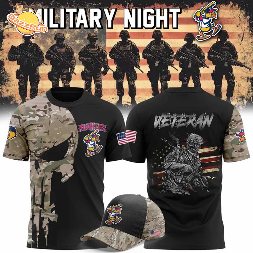 Limited Edition Toledo Mud Hens x Military T-shirt 2025 Limited Edition Toledo Mud Hens x Military T-shirt 2025