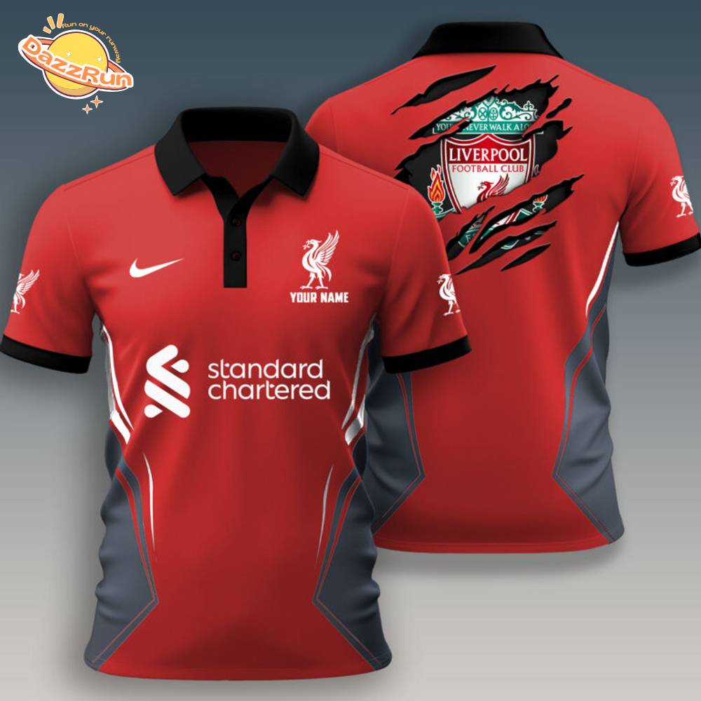 Liverpool Polo Shirt Custom Name For Fan 2025 Liverpool Polo Shirt Custom Name For Fan 2025