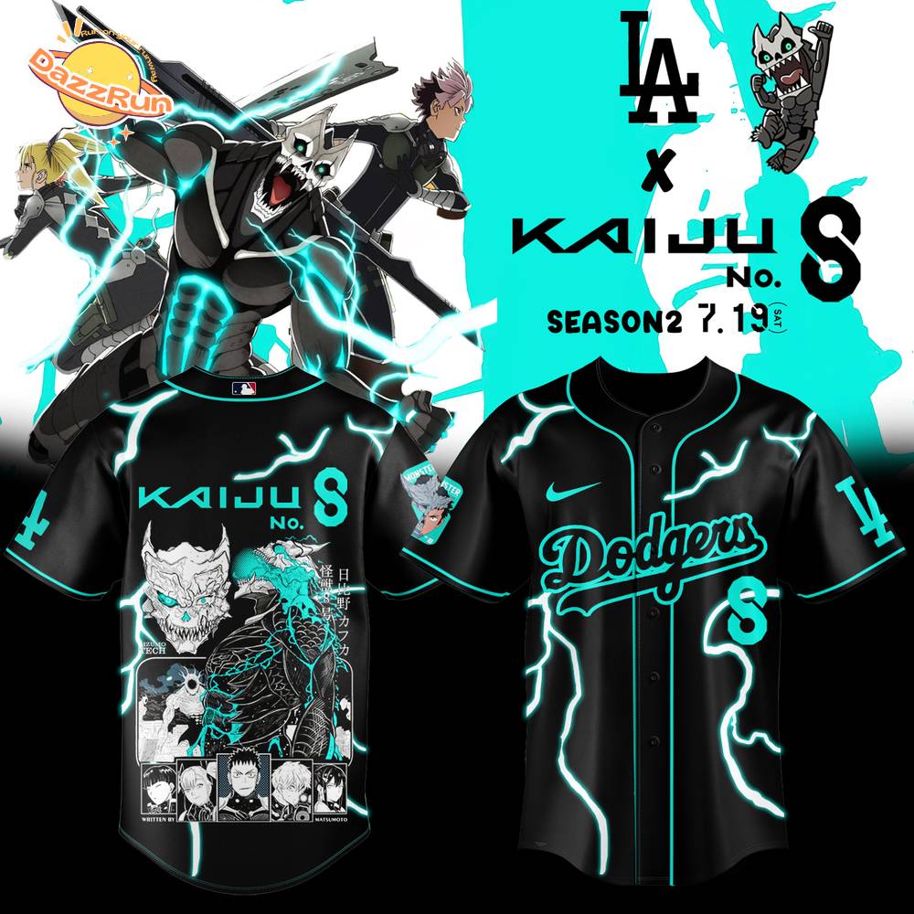 Los Angeles Dodgers _ Kaiju No.8 Limited Jersey 2025 Los Angeles Dodgers _ Kaiju No.8 Limited Jersey 2025