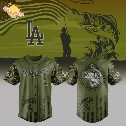 Los Angeles Dodgers x Bass Fishing Night Exclusive Design Jersey-3D Baseball Jersey