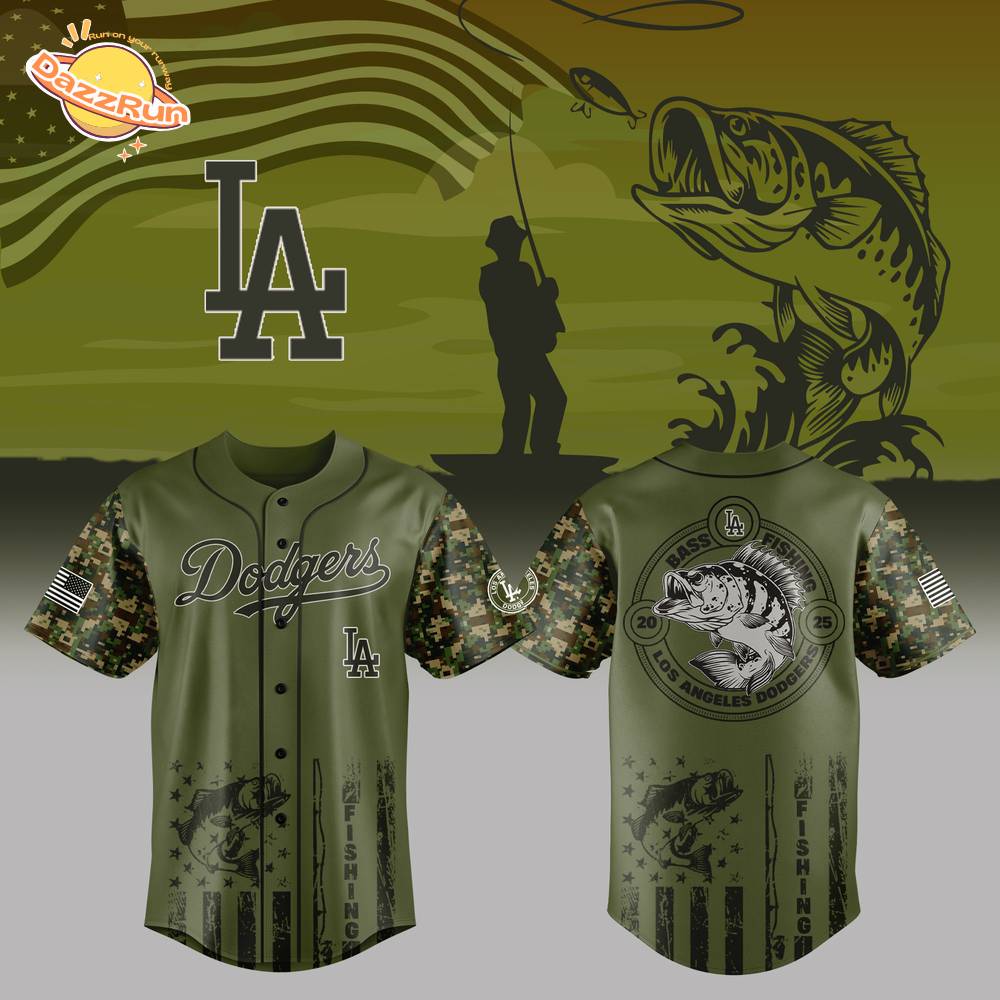 Los Angeles Dodgers x Bass Fishing Night Exclusive Design Jersey-3D Baseball Jersey Los Angeles Dodgers x Bass Fishing Night Exclusive Design Jersey-3D Baseball Jersey