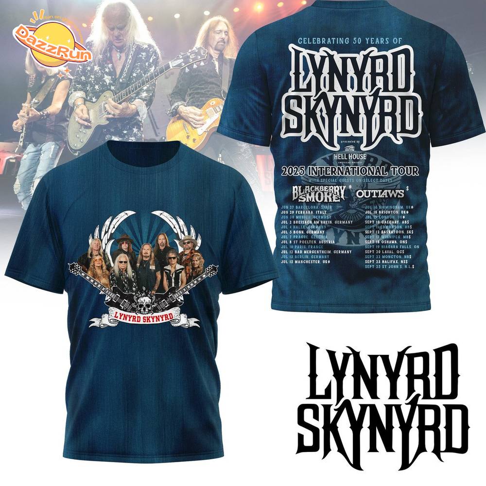 Lynyrd Skynyrd 2025 Tour Shirt – 50th Anniversary Hell House Concert Tee Lynyrd Skynyrd 2025 Tour Shirt – 50th Anniversary Hell House Concert Tee