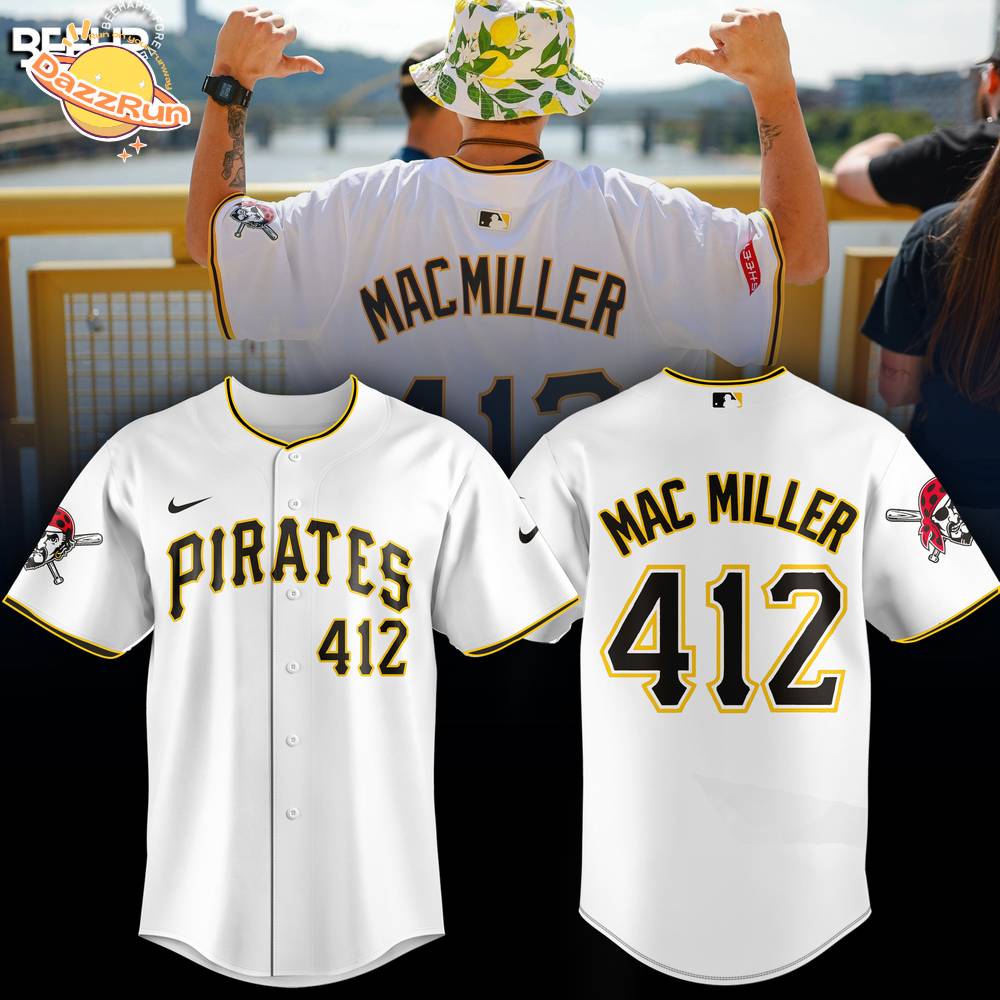 Mac Miller x Pittsburgh Pirates White Jersey Mac Miller x Pittsburgh Pirates White Jersey