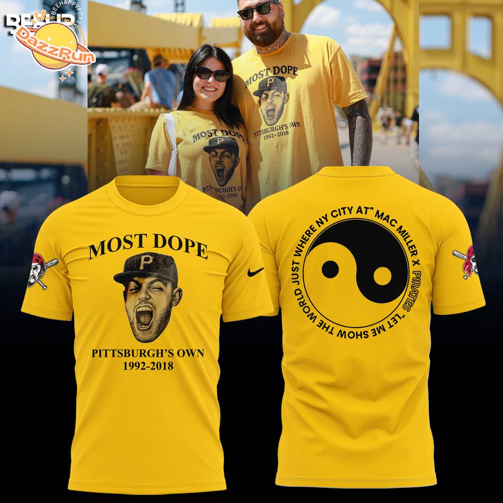 Mac Miller x Pittsburgh Yellow Shirt Mac Miller x Pittsburgh Yellow Shirt