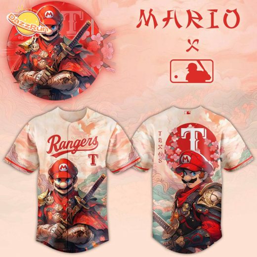 Mario x Texas Rangers Samurai Hero Jersey