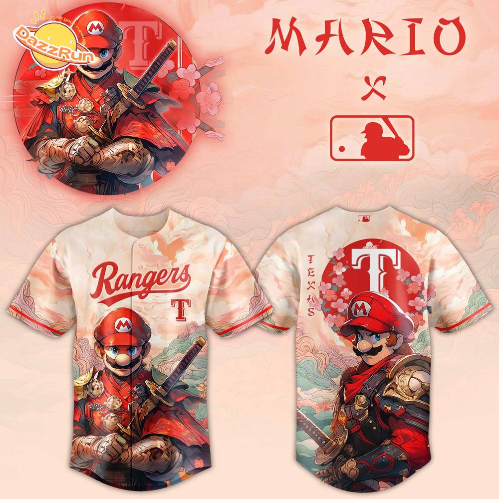 Mario x Texas Rangers Samurai Hero Jersey Mario x Texas Rangers Samurai Hero Jersey