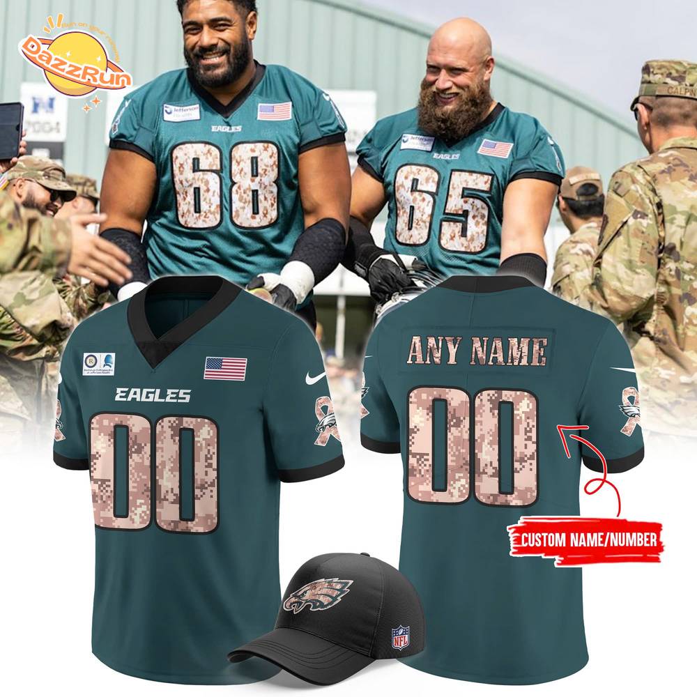 Men's Philadelphia Eagles 2025 Military Appreciation Day Jersey Men's Philadelphia Eagles 2025 Military Appreciation Day Jersey