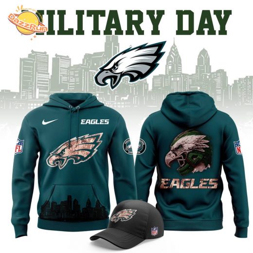 Men’s Philadelphia Eagles 2025 Military Day Hoodie
