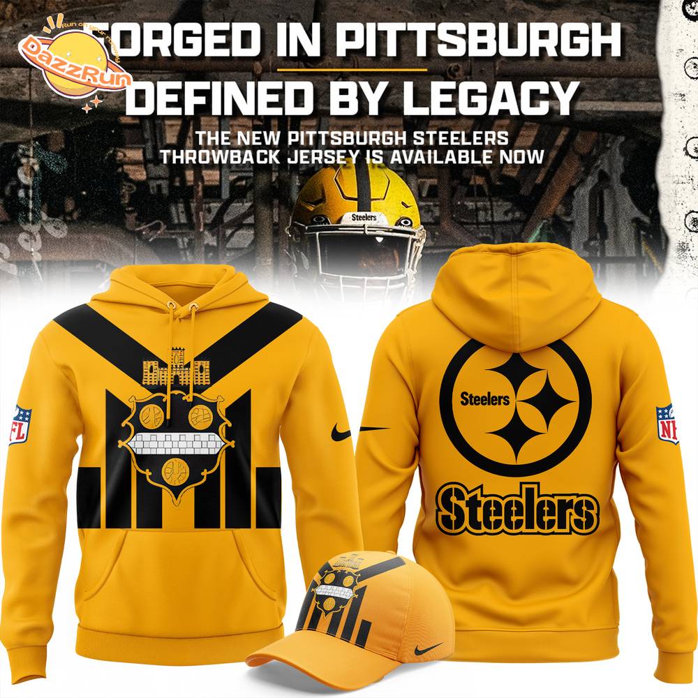 Men's Pittsburgh Steelers Gold Alternate 1933 Throwback Game Hoodie Men's Pittsburgh Steelers Gold Alternate 1933 Throwback Game Hoodie