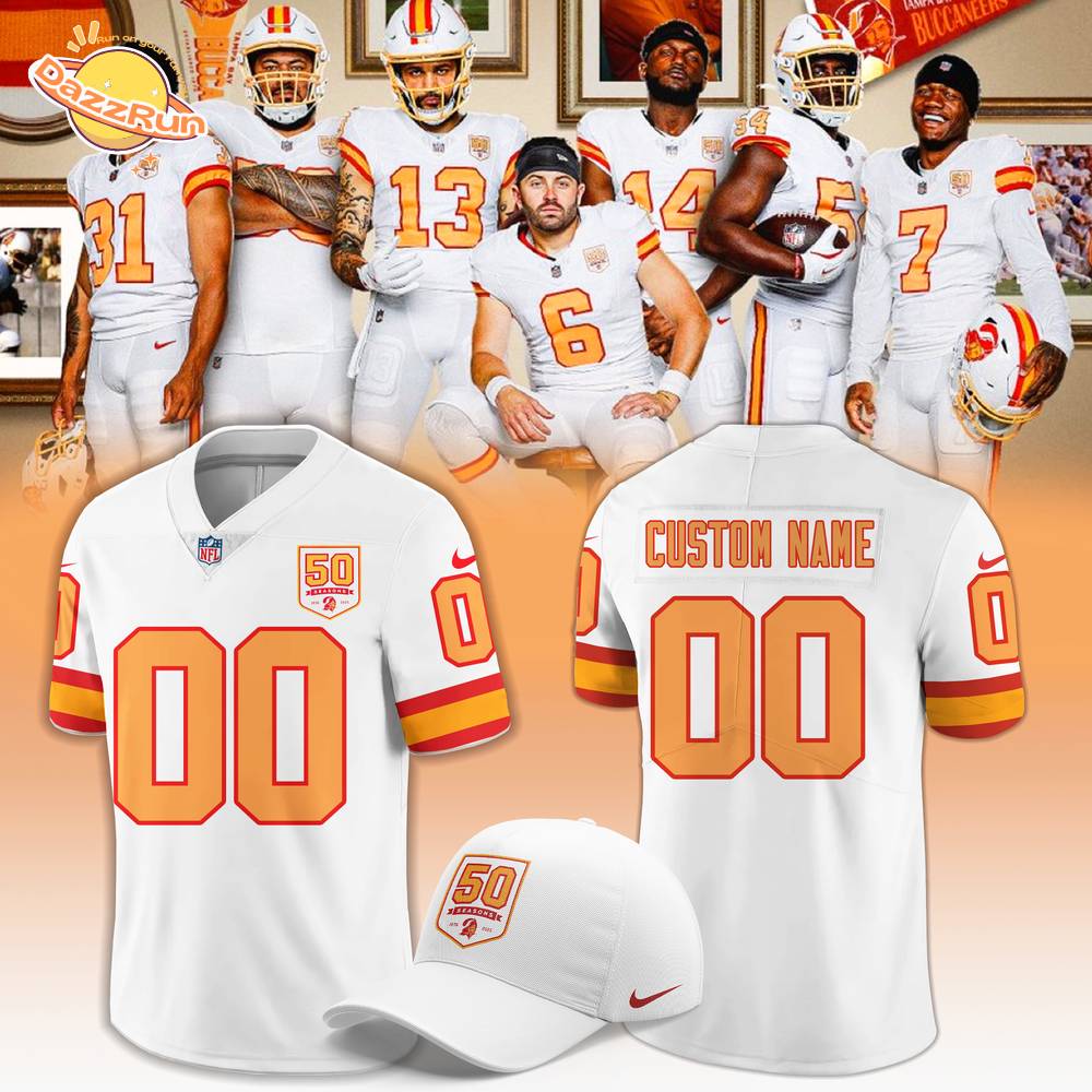 Men's White '76 Tampa Bay Buccaneers Game Jersey Men's White '76 Tampa Bay Buccaneers Game Jersey