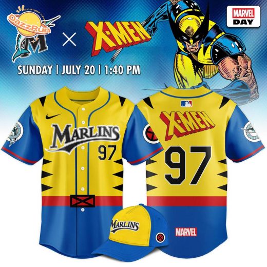 Miami Marlins x X-Men Limited Edition Custom Number Jersey 2025