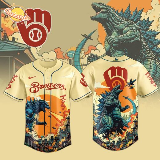 Milwaukee Brewers Special Godzilla Limited Edition Jersey