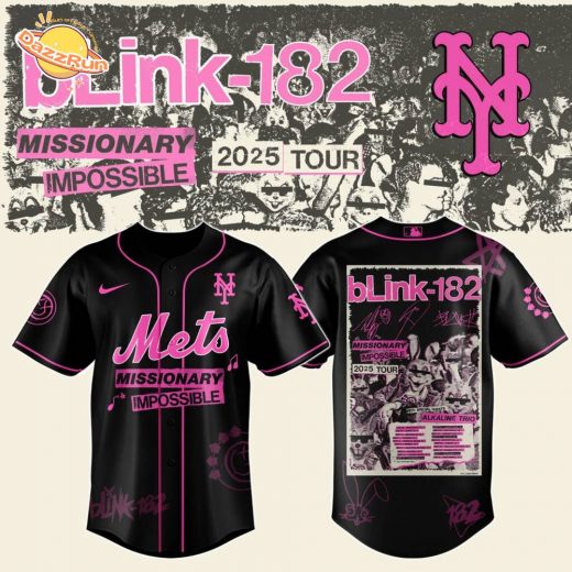NY Mets x Blink-182 Missionary Impossible Tour 2025 Jersey