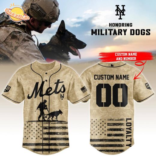 NY Mets x Honoring Military Dogs Jersey Custom Name Limited Edition