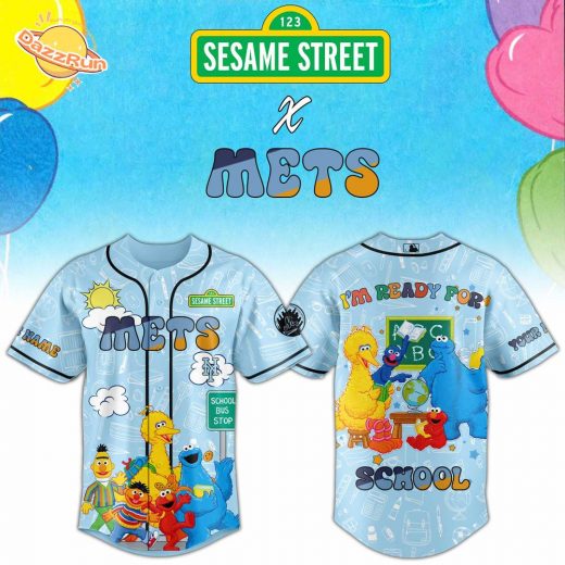NY Mets x Sesame Back to School Jersey Custom Name Limited Edition