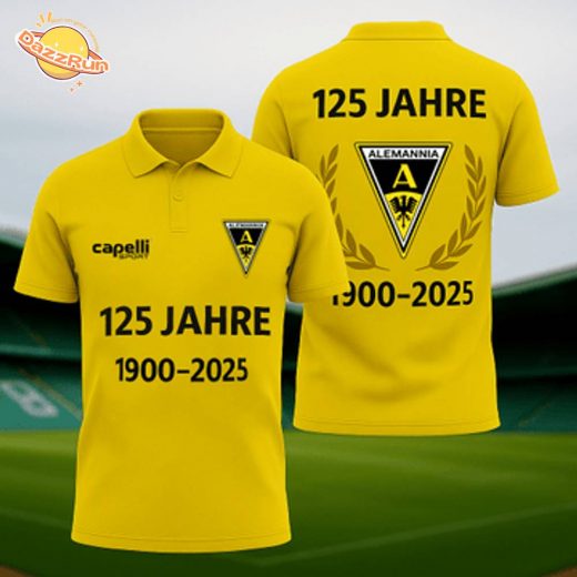 New Limited Edition Alemannia Aachen 125 YEARS Polo Shirt 3D