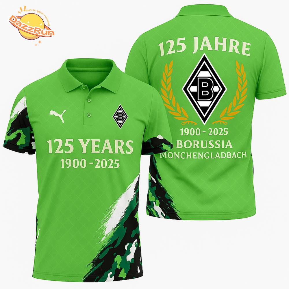 New Limited Edition Borussia Mönchengladbach 125TH YEARS Polo Shirt New Limited Edition Borussia Mönchengladbach 125TH YEARS Polo Shirt