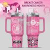 Blue Jays Breast Cancer Awareness Tumbler With Handle