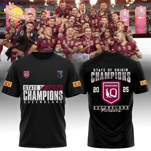 Queensland Maroons – CHAMPIONS State of Origin 2025 3D Shirt