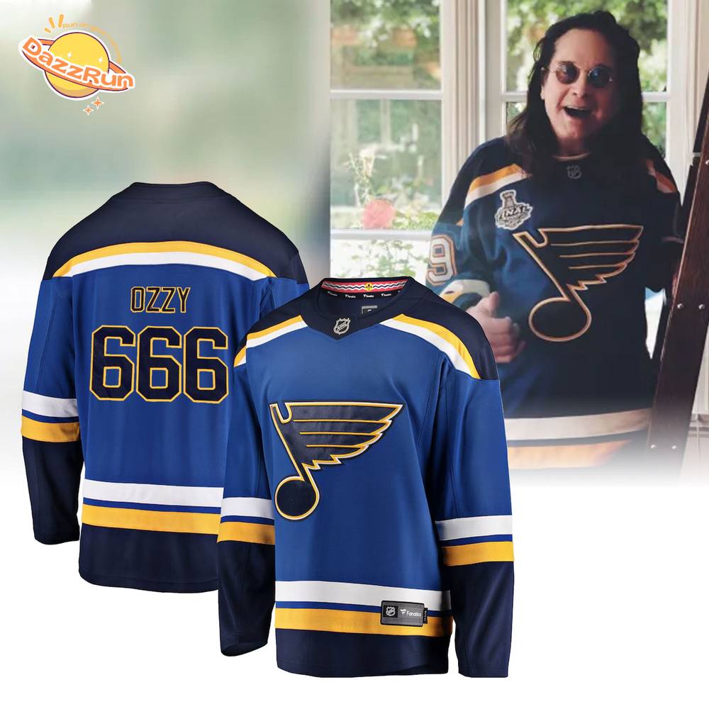 R.I.P Ozzy Osbourne Thank You For The Memories ST Louis Blues Jersey R.I.P Ozzy Osbourne Thank You For The Memories ST Louis Blues Jersey