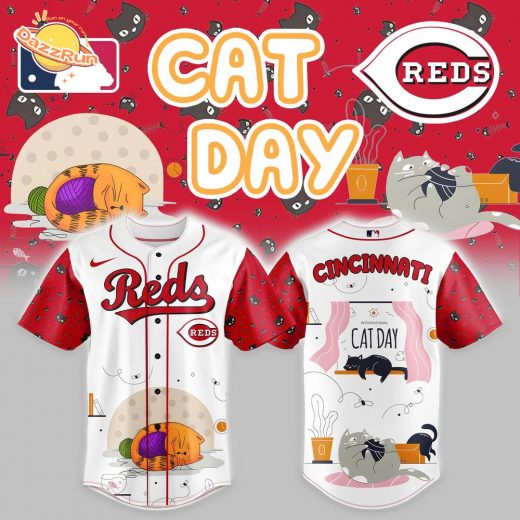 Red x Cat Day Baseball Jersey