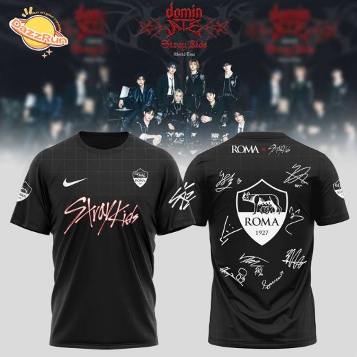 Roma X Stray Kids – Dominate World Tour 2025 Black Tshirt
