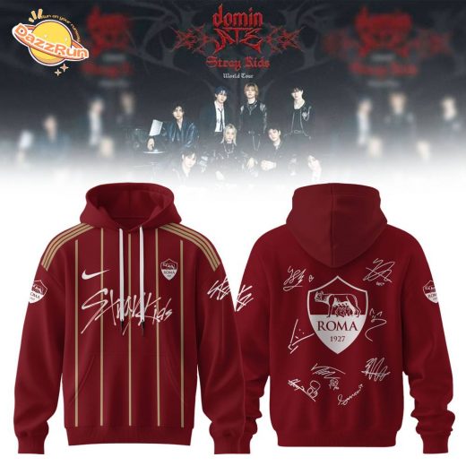 Roma X Stray Kids – Dominate World Tour 2025 Red Hoodie